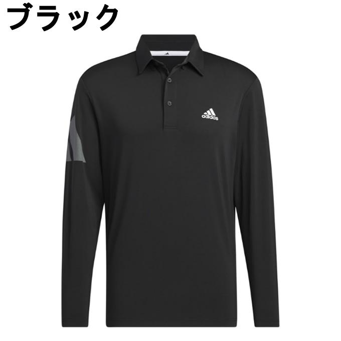 アディダス ゴルフウェア ポロシャツ 長袖 メンズ ビッグアディダス