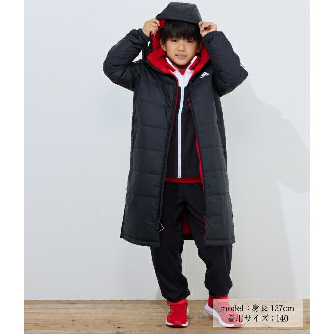 【未使用】アディダス　ベンチコート　XO JFA 人気】adidas ベンチコート 裏ボア XO ブラック 大きめ 観戦 防寒