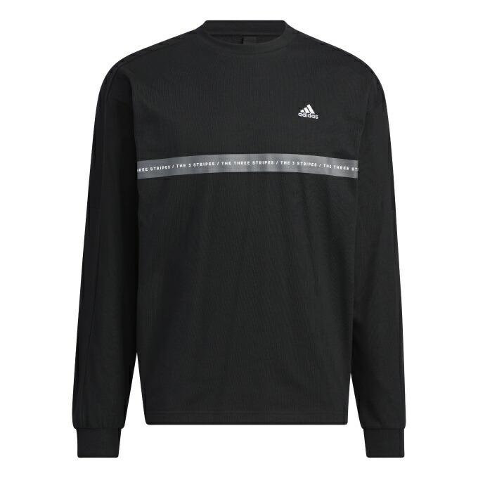 adidas 黒 長袖 沖縄県内（離島含）3，300円以上送料無料】アディダス Tシャツ 長袖