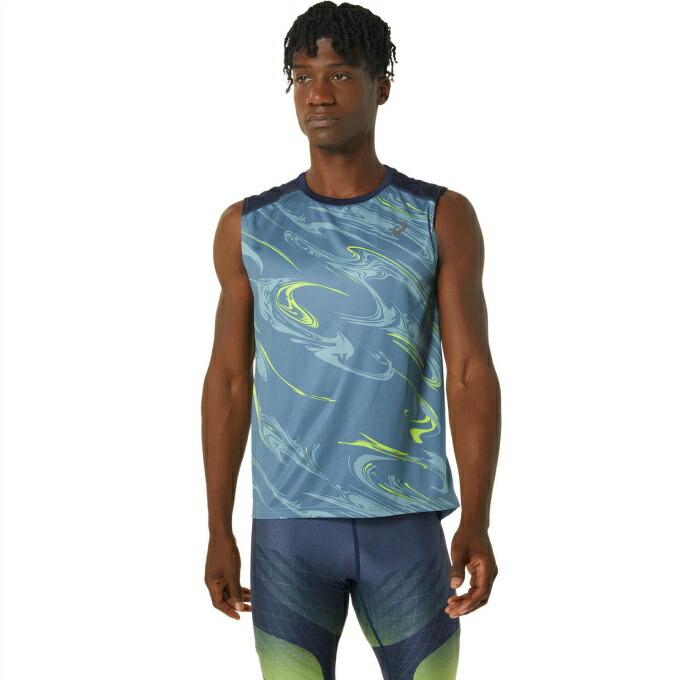 アシックス ランニングウェア Tシャツ ノースリーブ メンズ ランニング