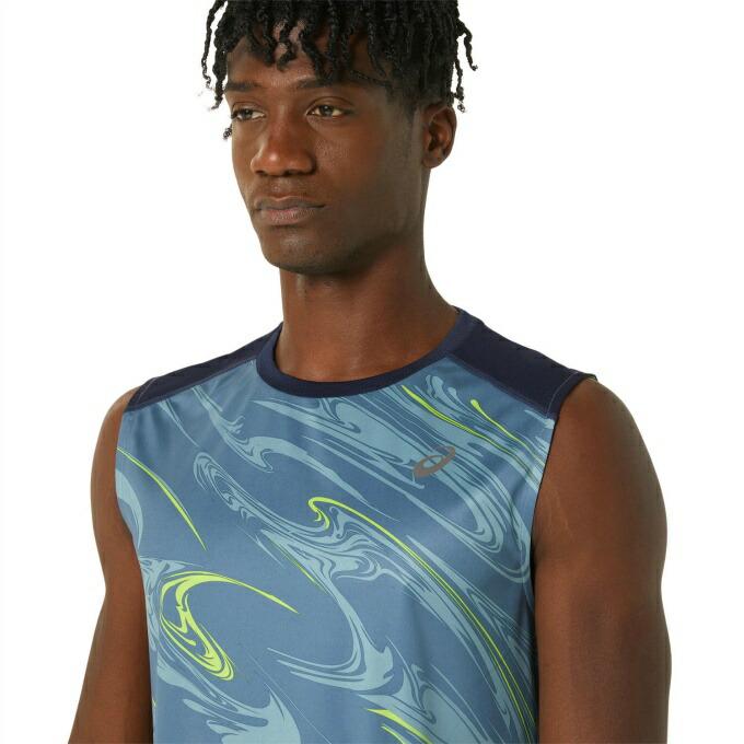 アシックス ランニングウェア Tシャツ ノースリーブ メンズ ランニング