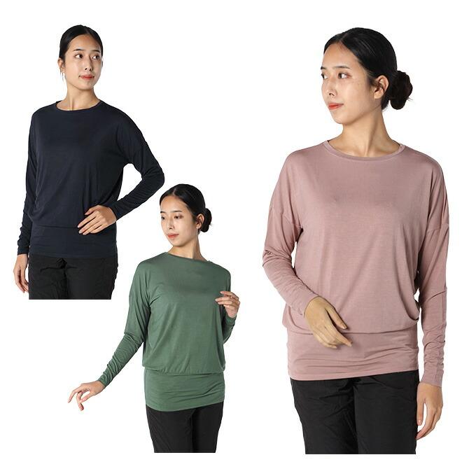 アンドライフ &life Tシャツ 長袖 レディース バルーンヘムロング