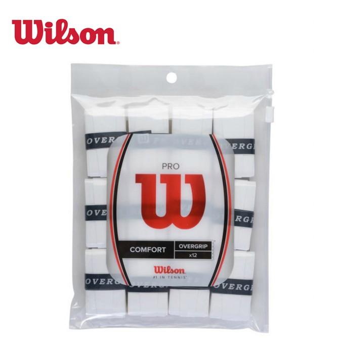 ウィルソン(Wilson) ウェットグリップ プロオーバーグリップ 12本入り (PRO OVERGRIP 12PK) WRZ4022 WH 錦織圭使用モデル テニス バドミントン グリップテープ｜himaraya-rkt