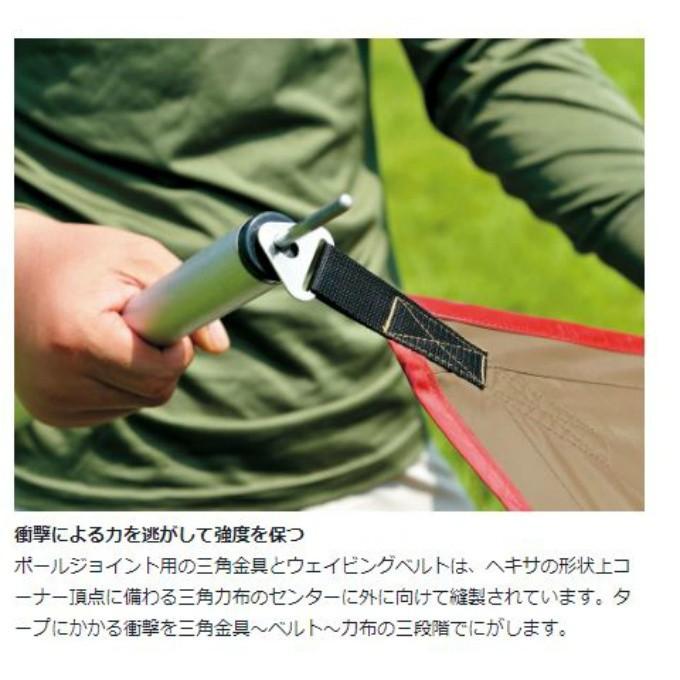snow peak（スノーピーク） ヘキサタープ ポール付き HDタープシールド