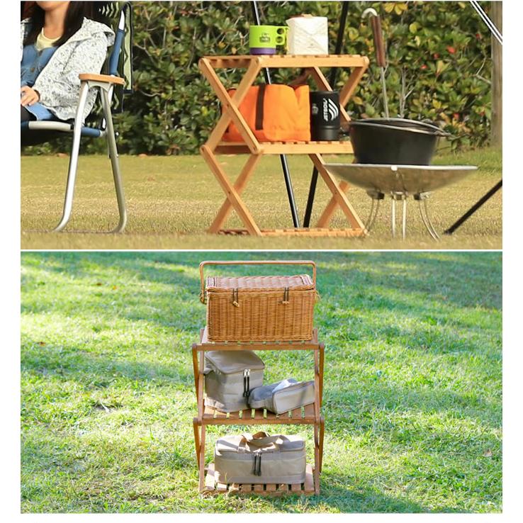 A*R様 VISIONPEAKSビジョンピークス　アカシアラック木製ラック　キッ VISIONPEAKS（ビジョンピークス） ウッドラック 3段 アカシアウッド