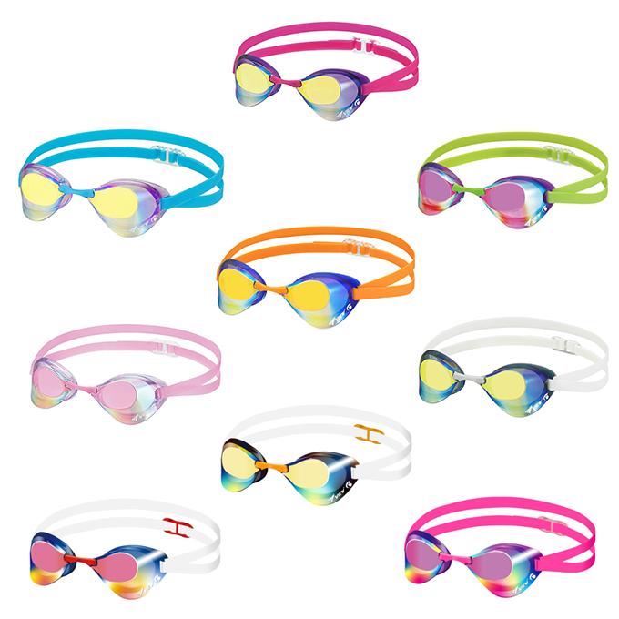 ビュー FINA承認 ノンクッション スイミングゴーグル ミラーレンズ