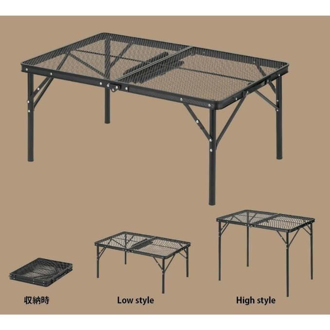 アウトドアテーブル 90cm 折りたたみ 高さ2段階 タフテーブル90 アルミテーブル メッシュテーブル VP160401I02 ビジョンピークス VISIONPEAKS｜himaraya｜14