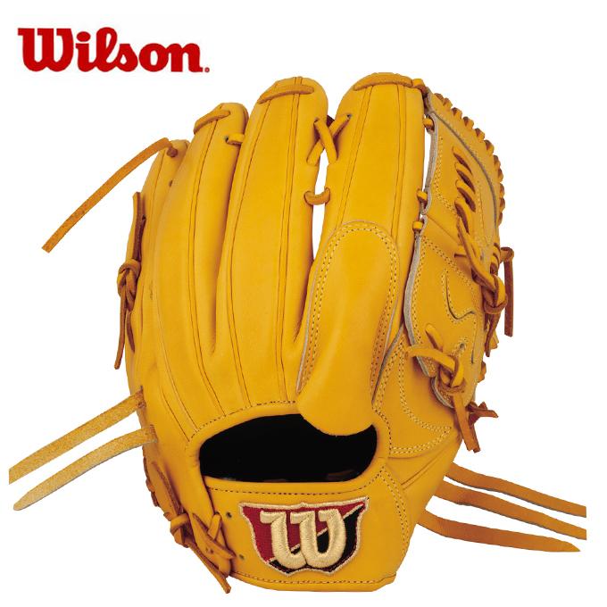 Wilson staff ウィルソンスタッフ　投手用硬式グローブ　イエロー　袋付 Wilson（ウイルソン） 野球 硬式グローブ 投手用 メンズ ウィルソン
