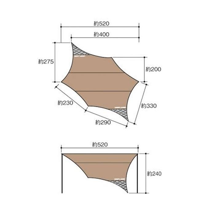 未使用 ユニフレーム(UNIFLAME)REVOタープ2L TAN 681886