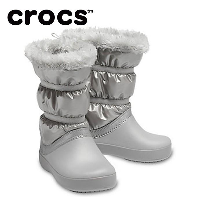 girls winter crocs