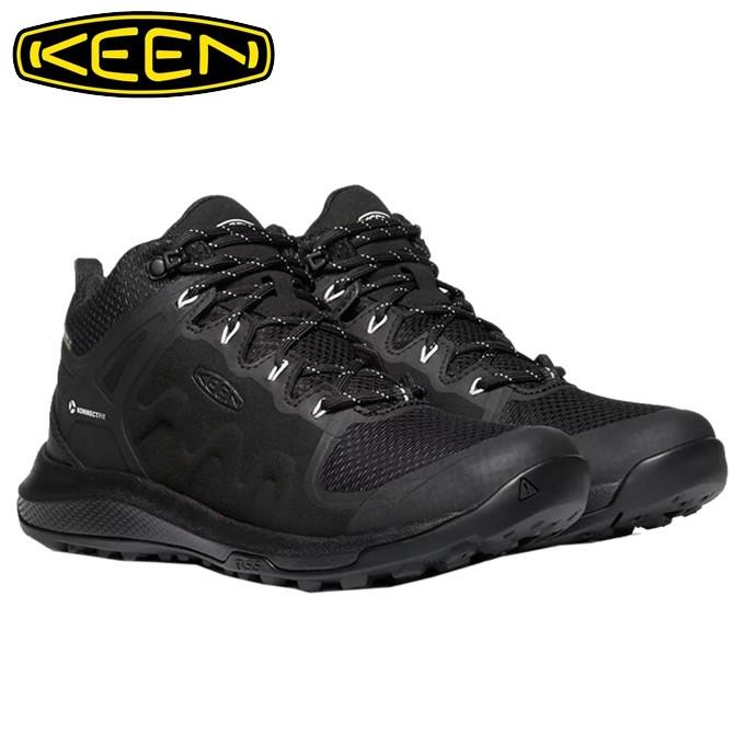 キーン KEEN トレッキングシューズ ミッドカット レディース エクスプロール ミッド 防水ハイキングシューズ 1021646 BK/SW｜himaraya