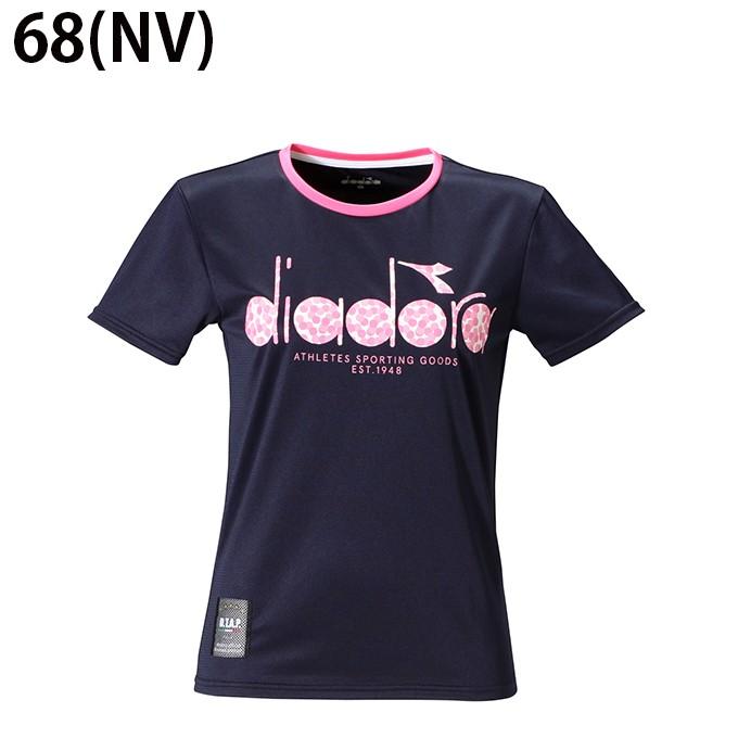 ディアドラ テニスウェア Tシャツ 半袖 レディース Tシャツ Wビッグ５ボール DTP0596 DIADORA｜himaraya｜03