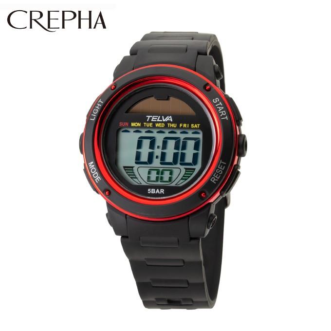 クレファー ランニング 腕時計 メンズ レディース テルバ ソーラー TE-D192-RD CREPHA｜himaraya