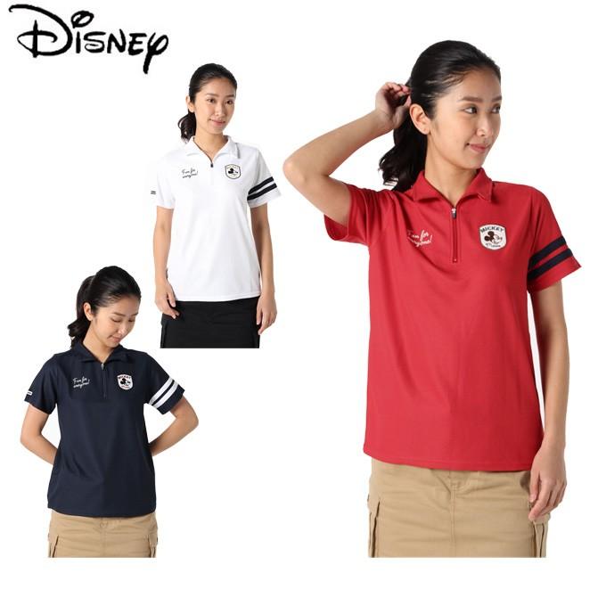 ディズニー Disney ゴルフウェア 半袖シャツ レディース ワッペンハーフジップ半袖シャツ 0286 7755 ヒマラヤ Paypayモール店 通販 Paypayモール