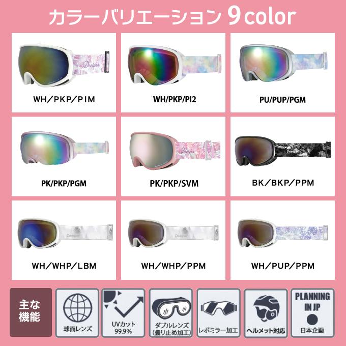 スキーゴーグル スノーボードゴーグル レディース 全天候可 レボミラー