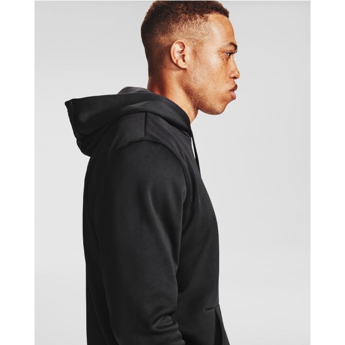 アンダーアーマー パーカー メンズ UAアーマーフリース ソリッド フーディ 1357087-001 ブラック UNDER ARMOUR スウェットパーカー|himaraya|03