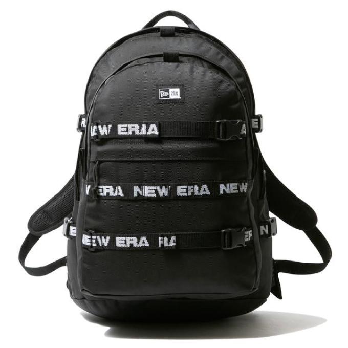 ニューエラ NEW ERA バックパック メンズ レディース キャリアパック 35L ロゴテープ ブラック × ホワイト 12541423｜himaraya｜02