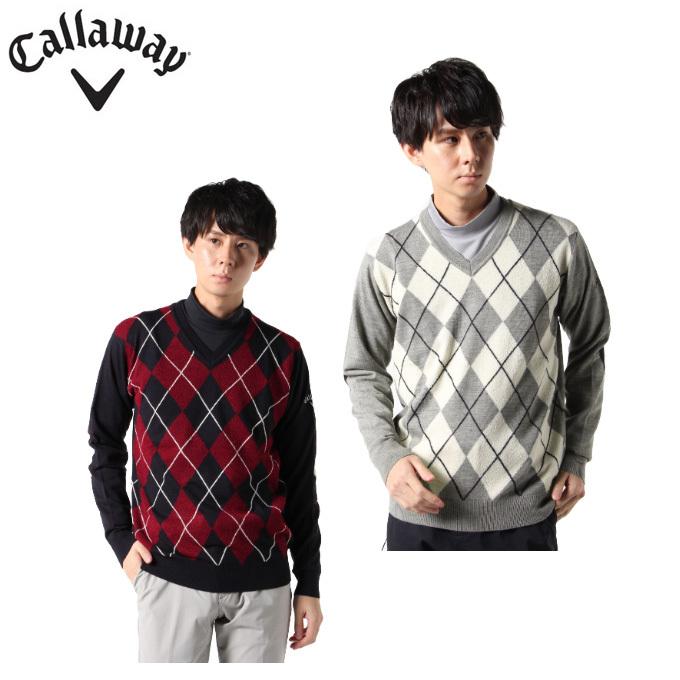 キャロウェイ ニット セーター メンズ アーガイルvネック 241 Callaway ヒマラヤ Paypayモール店 通販 Paypayモール