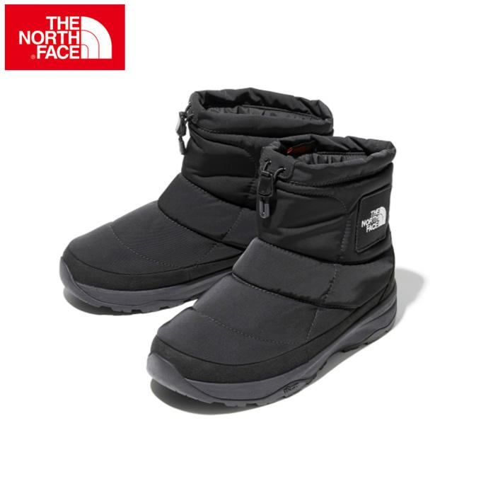 【美品】THE NORTH FACE ヌプシ　スノーブーツ チャコール THE NORTH FACE W Nuptse Bootie WP VIII Short Wool ミックス