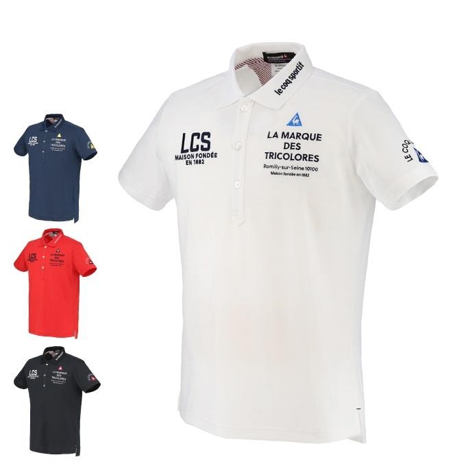 永遠の定番 ルコック Le Coq Sportif ゴルフウェア ポロシャツ 半袖 メンズ ドライストレッチ鹿の子半袖