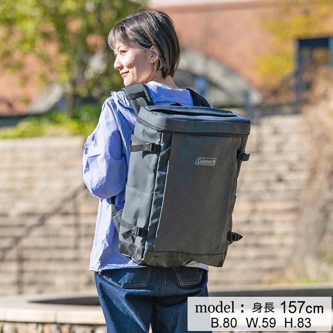コールマン リュックサック 30L メンズ レディース シールド30 ヘザーブラック 2000037785 Coleman バックパック バッグ 大容量 スクエアバッグ スクエア型_18