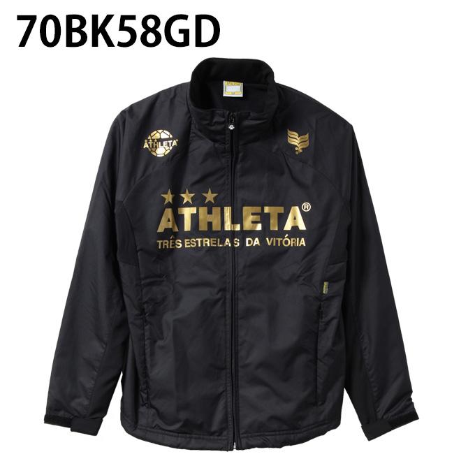 希少　美品　ATHLETA アスレタ　ゴールド×ブラックジャケット　セットアップ アスレタ ATHLETA FCA ストレッチウィンドジャケット （BLK MIX