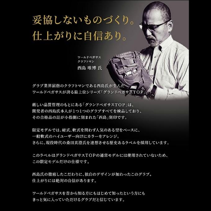 ブランド ワールドペガサス WORLD PEGASUS 野球 一般軟式グローブ オールラウンド メンズ 軟式ペガサストップ Limited I WGN1HT461 9006 【2104282754】(10725円)