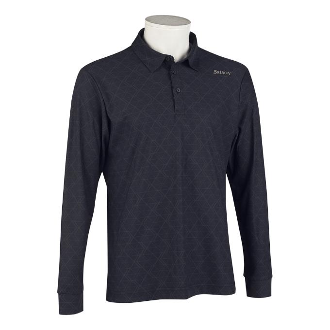 MALBON×L&S ゴルフ　長袖　ポロシャツ　S SRIXON スリクソン ゴルフウェア ポロシャツ 長袖 メンズ クロス総柄