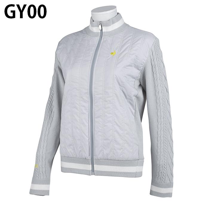 le グレーアイボリー　ジップ ジャケット ゴルフ ルコックスポルティフ　レディース coq ジャンバー ブルゾン sportif（ルコックスポルティフ） レディースウェア
