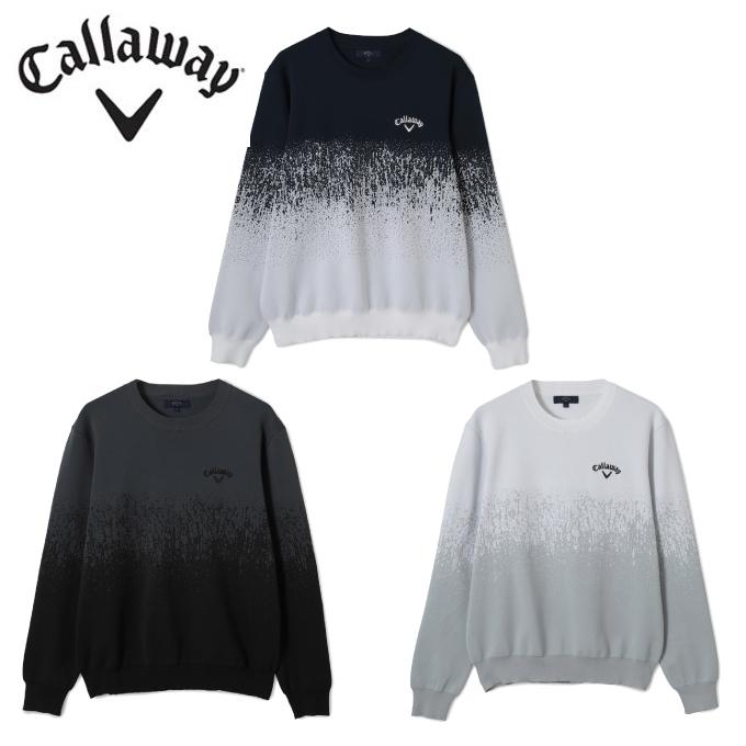 美品　キャロウェイ　ゴルフウェア　セーター　カラマツジャカードニット　LL Callaway（キャロウェイ） ゴルフウェア セーター メンズ カラマツジャ