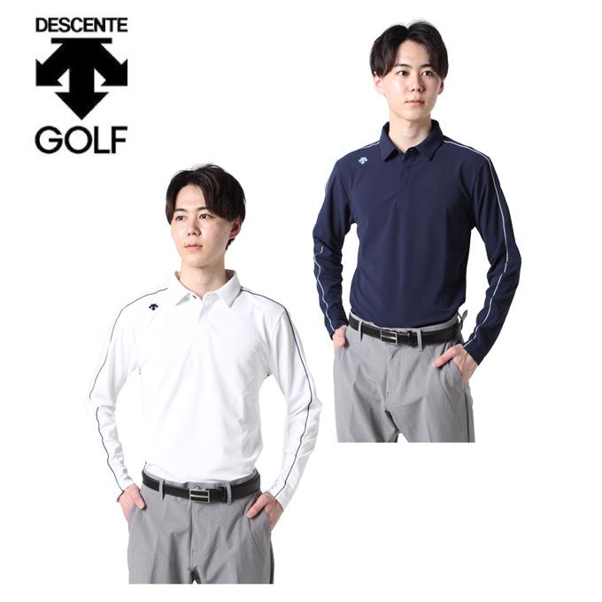 美品 DESCENTE GOLF デサント ゴルフ ポロシャツ 速乾 ストレッチ DESCENTE GOLF デサントゴルフ ゴルフウェア ポロシャツ 長袖 メンズ