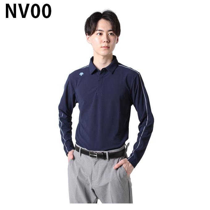 DESCENTE GOLF ネイビー ポロシャツ Lサイズ DESCENTE GOLF(デサントゴルフ) ポロシャツ｜中古ゴルフウェア通販