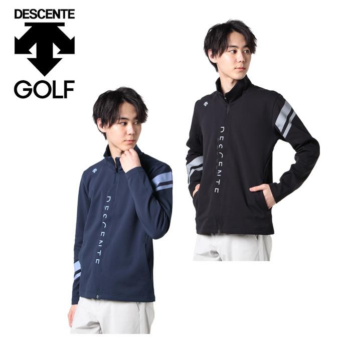 新品 DESCENTE GOLF ブルゾン ロゴプリントジャージージャケット DESCENTE GOLF デサントゴルフ ゴルフウェア ブルゾン メンズ ロゴ