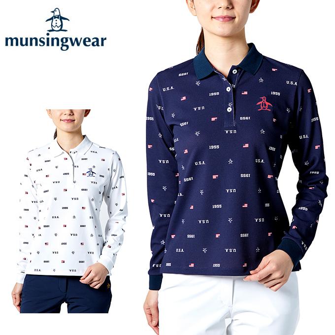 Munsingwear マンシング ゴルフウェア ポロシャツ 長袖 レディース 総 