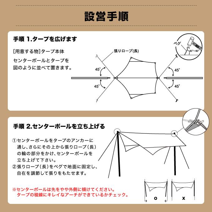 ヘキサタープ ヘキサタープSOLO 380×380cm VP160202L11 VISIONPEAKS ビジョンピークス  【幕のみ】｜himaraya｜17