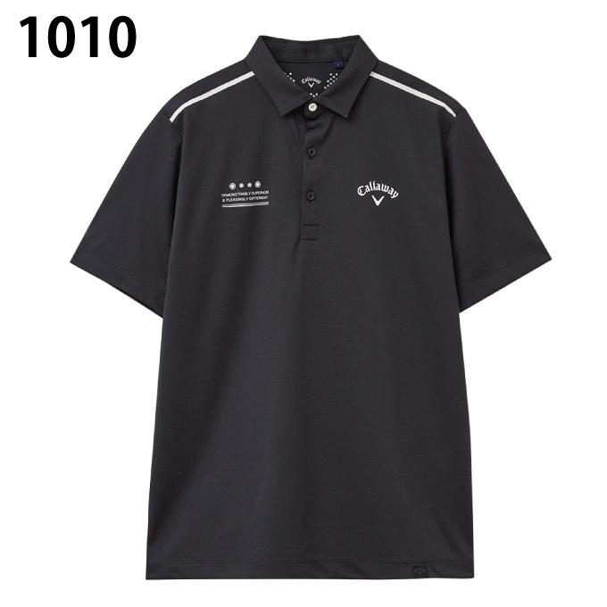 Callaway メンズ ポロシャツ M 黒 Callaway ポロシャツ キャロウェイ 別注半袖ポロシャツ メンズ