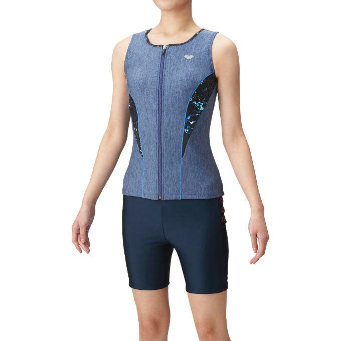 3417円 激安 新作 アリーナ Arena フィットネス水着 セパレート レディース 大きめカラースナップ付きセパレーツ 差し込みフィットパッド Lar 2243w Mnvy