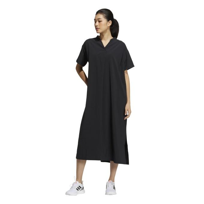 新品L Adidas 半袖ワンピース レディース ブラック KB6409 adidas 半袖ワンピース レディース ブラック LサイズKB6409