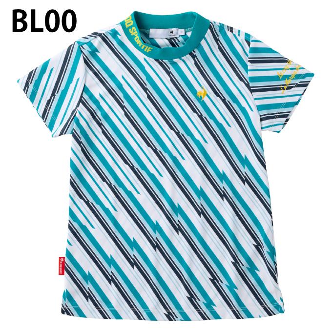 期間限定送料無料 ルコックスポルティフ ゴルフウェア 半袖シャツ ダイアゴナルボーダーモックネック半袖シャツ Qgwtja08 22年春夏モデル Le Coq Sportif Cisama Sc Gov Br