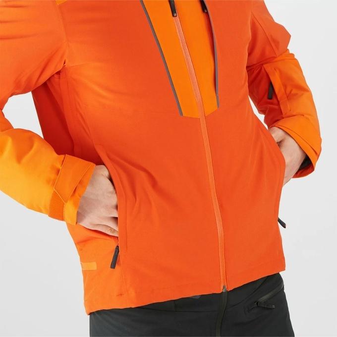 Salomon フード付きスキーウェア サイズS オレンジセット