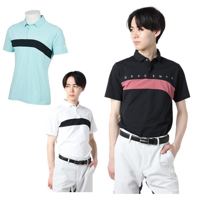 【新品】入手困難 デサントゴルフ ドライ ストレッチ 切替 半袖 ポロシャツ M DESCENTE GOLF デサントゴルフ ゴルフウェア ポロシャツ 半袖 メンズ