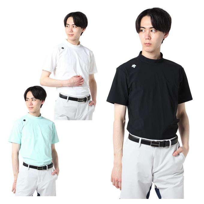 ゴルフウェア【DESCENTE GOLF】ナイロンベアモックネック半袖シャツ L