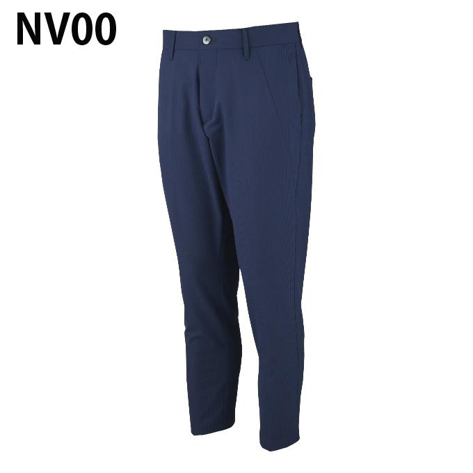 【美品】デサントゴルフ ウール混 ロングパンツ メンズ 79(M) ネイビー DESCENTE GOLF デサントゴルフ ゴルフパンツ メンズ 9分丈テーパード