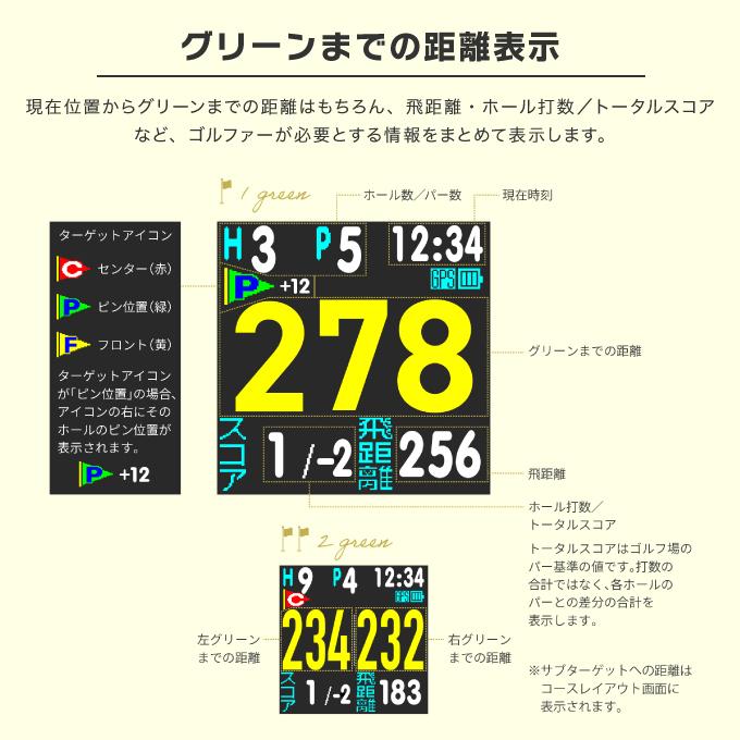 グリーンオン ゴルフ距離測定器 GPSナビ ゴルフナビ ザ・ゴルフ