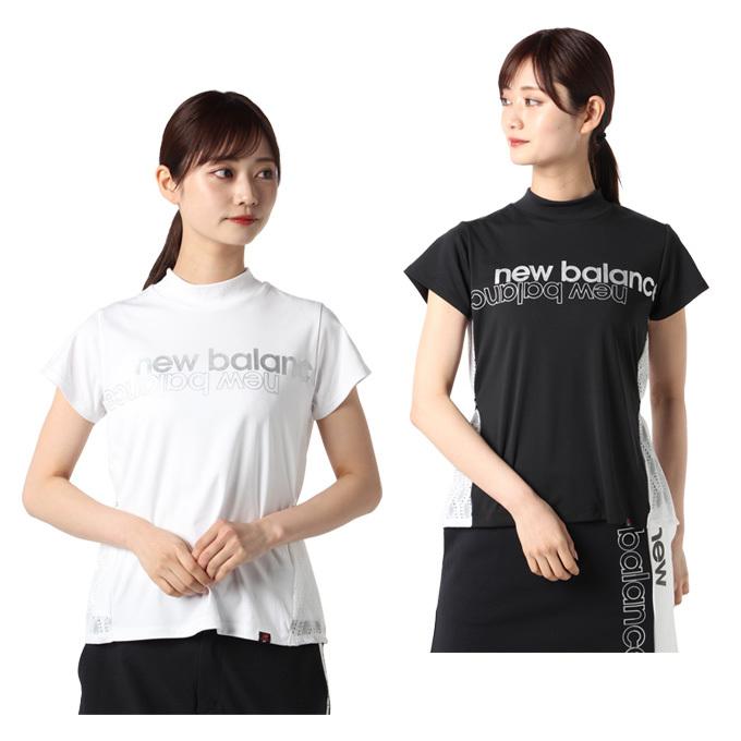 8580円 57 Off ニューバランス ゴルフウェア 半袖シャツ レディース ヘリンボーン エンブロイダリーレース 半袖 ハイブリッド モックネック 012 New Balance