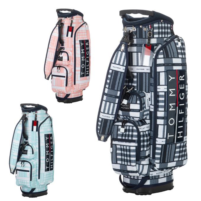 トミーヒルフィガーゴルフ TOMMY HILFIGER GOLF キャディバッグ メンズ カートキャディバッグシーズナルチェック THMG2SC4