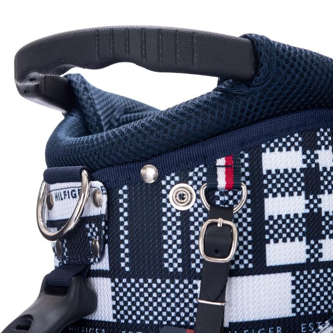 トミーヒルフィガーゴルフ TOMMY HILFIGER GOLF キャディバッグ メンズ カートキャディバッグシーズナルチェック THMG2SC4 