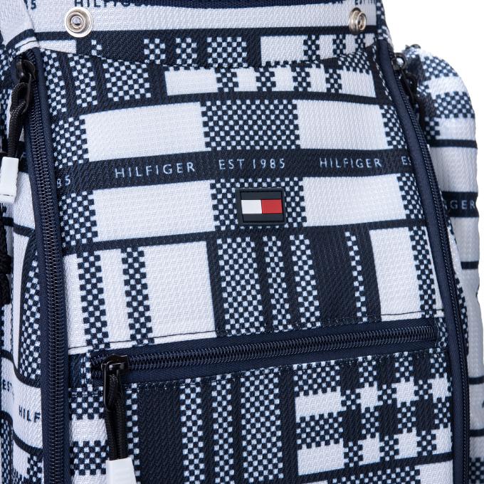 トミーヒルフィガーゴルフ TOMMY HILFIGER GOLF キャディバッグ メンズ カートキャディバッグシーズナルチェック THMG2SC4 