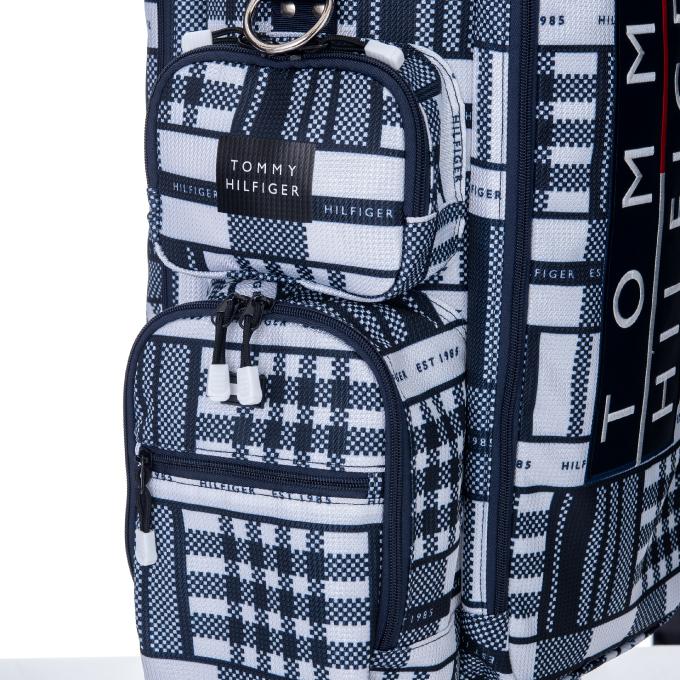 トミーヒルフィガーゴルフ TOMMY HILFIGER GOLF キャディバッグ メンズ カートキャディバッグシーズナルチェック THMG2SC4 