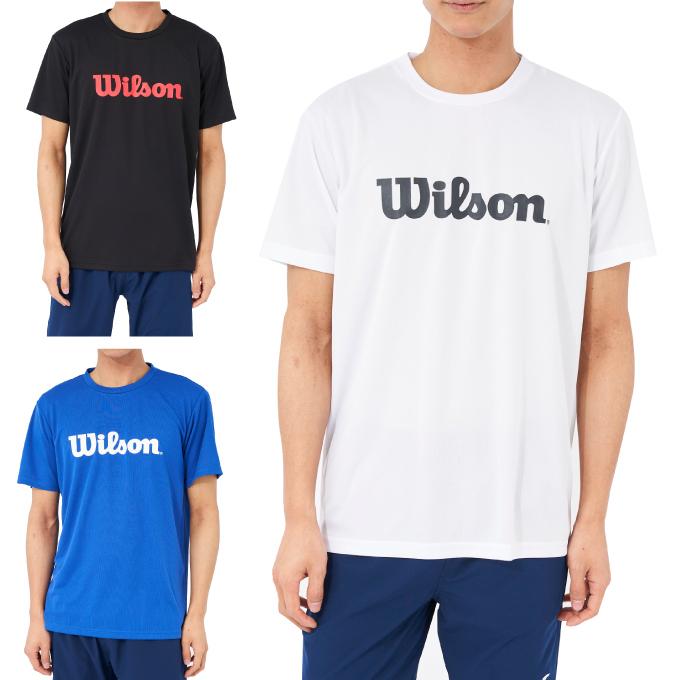 ウイルソン Wilson テニスウェア バドミントンウェア Tシャツ 半袖 メンズ 限定 ビッグロゴTシャツ 412-240